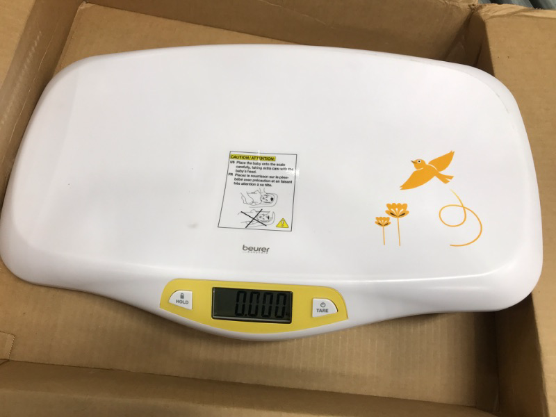 Photo 2 of Beurer BY80 Digital Baby Scale, Infant Scale for Weighing in Pounds, Ounces, or Kilograms up to 44 lbs, Newborn Baby Scale with Hold Function, Pet Scale for Cats and Dogs