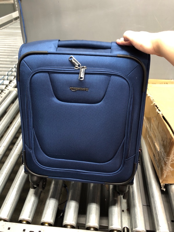 Photo 3 of ***STOCK PHOTO FOR REFERENCE. ITEM IS BLUE. PLEASE SEE LISTING PHOTOS.*** Amazon Basics Expandable Softside Carry-On Spinner Luggage Suitcase With TSA Lock And Wheels - 20.4 Inch, Blue 20.4-inch Suitcase