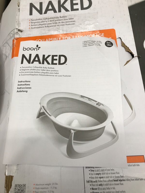 Photo 2 of Boon Naked 2 Baby Bath Tub - Gray