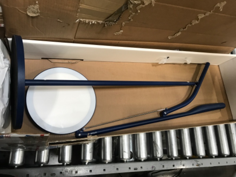 Photo 1 of (Used - Not Functional - Parts Only) Cricut Bright 360 Floor Lamp with Adjustable Brightness & Color Temperature, Swing Arm, Dimmable LED Light Lamp, Craft Room, Home Office or Work Lamp, 95 CRI for Accurate Color Display - Indigo Indigo Floor Lamp