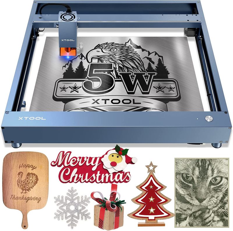 Photo 1 of xTool D1 Pro Upgraded Laser Engraver with Rotary, 5W Output Power DIY Laser Cutter, 36W Higher Accuracy Laser Engraving Machine, Laser Engraver for Wood and Metal, Paper, Acrylic