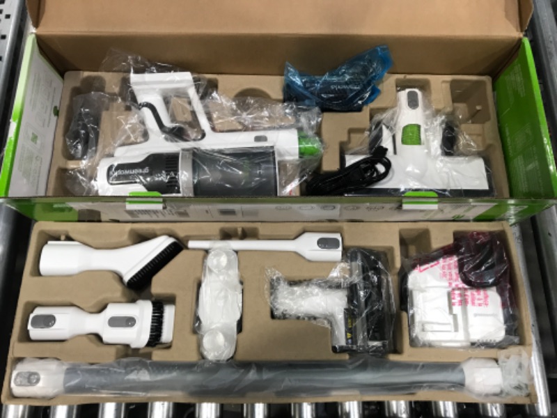Photo 1 of Greenworks 24V Brushless Cordless Stick Vacuum (White)
