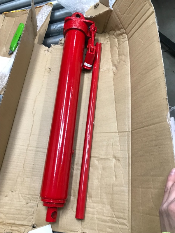 Photo 2 of BIG RED T30306 Torin Hydraulic Long Ram Jack with Single Piston Pump and Clevis Base (Fits: Garage/Shop Cranes, Engine Hoists, and More): 3 Ton (6,000 lb) Capacity, Red 3 Ton Single Pump