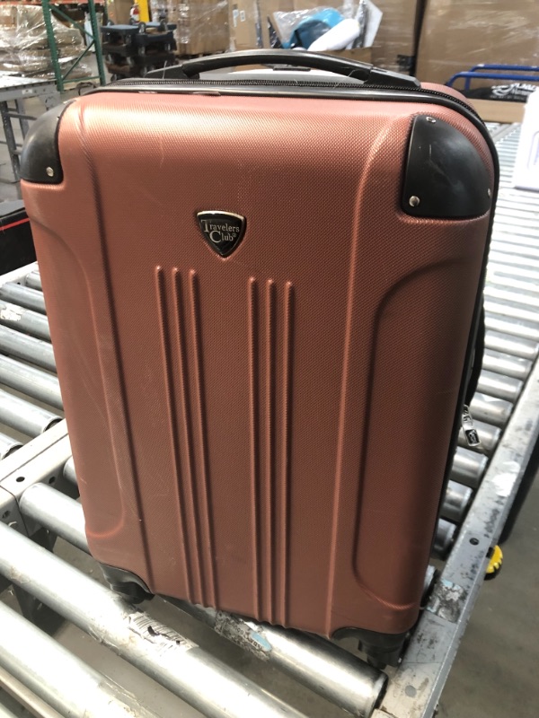 Photo 2 of (Used) Travelers Club Chicago Hardside Expandable Spinner Luggage, Apple Butter, 3 Piece Set Apple Butter 3 Piece Set