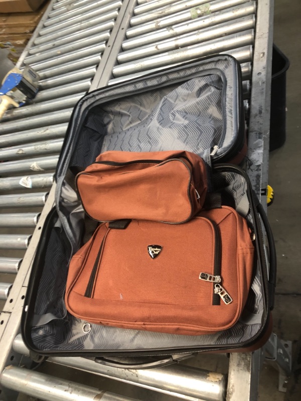 Photo 3 of (Used) Travelers Club Chicago Hardside Expandable Spinner Luggage, Apple Butter, 3 Piece Set Apple Butter 3 Piece Set