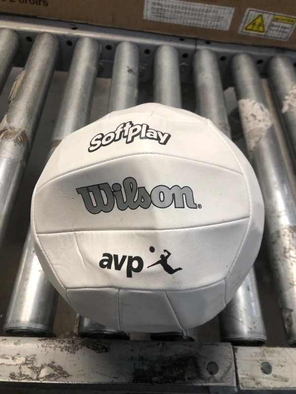 Photo 2 of (HAS HOLE)WILSON AVP Soft Play Volleyball - Official Size AVP Soft Play White