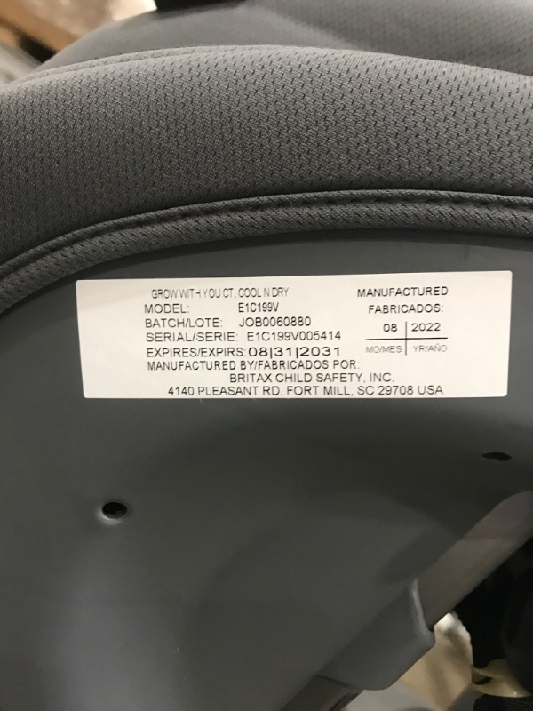 Photo 3 of Britax Grow with You ClickTight Harness-2-Booster Car Seat, Cool N Dry - Cool Flow Moisture Wicking Fabric ClickTight Cool n Dry