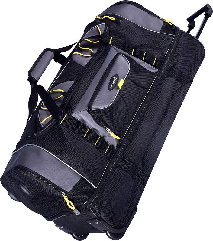 Photo 1 of TPRC Sierra Madre II Upright Rolling Duffel Bag, Black/Gray, 30-Inch

