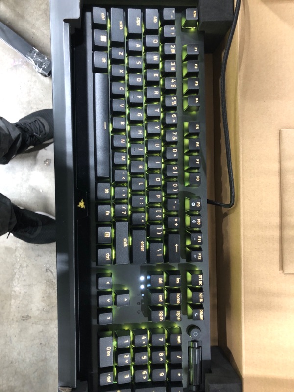 Photo 2 of Razer BlackWidow V3 Mechanical Gaming Keyboard: Green Mechanical Switches - Tactile and Clicky - Chroma RGB Lighting - Compact Form Factor - Programmable Macro Functionality