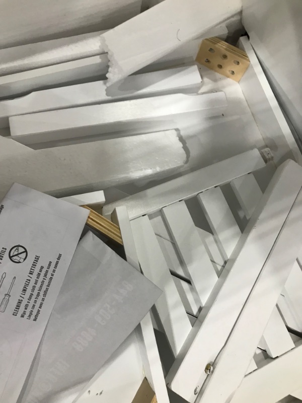Photo 1 of **MISSING PARTS-INCOMPLETE ITEM**
Humble Crew, White Kids Wood Square Table and 2 Chairs Set Off White