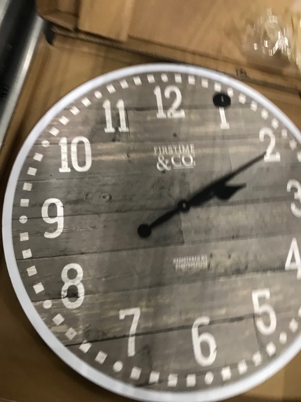 Photo 3 of **used**
FirsTime & Co. 20" Arlo Gray Wall Clock, Light