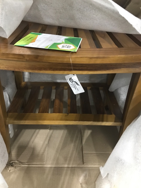 Photo 1 of ALATEAK Ala Teak Indoor Outdoor Patio Garden Yard Bath Shower Spa Waterproof Stool Bench Fully Assembled