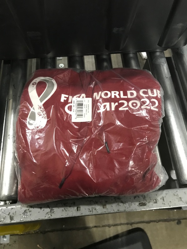 Photo 2 of Outerstuff Men's FIFA World Cup Premium Fleece Hood FIFA World Cup Qatar 2068 Medium Burgundy