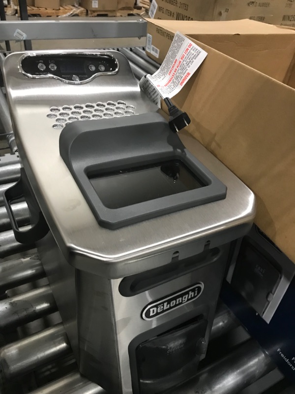 Photo 2 of ***NON-FUNCTIONAL*****    De'Longhi Livenza Dual Zone Easy Clean Deep Fryer, 18 x 11 x 12.5 inches, Silver