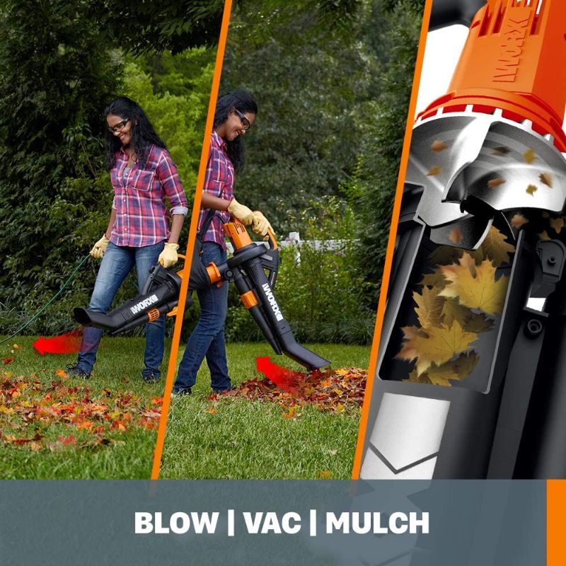 Photo 1 of WORX WG509 12 Amp TRIVAC 3-in-1 Electric Leaf Blower 