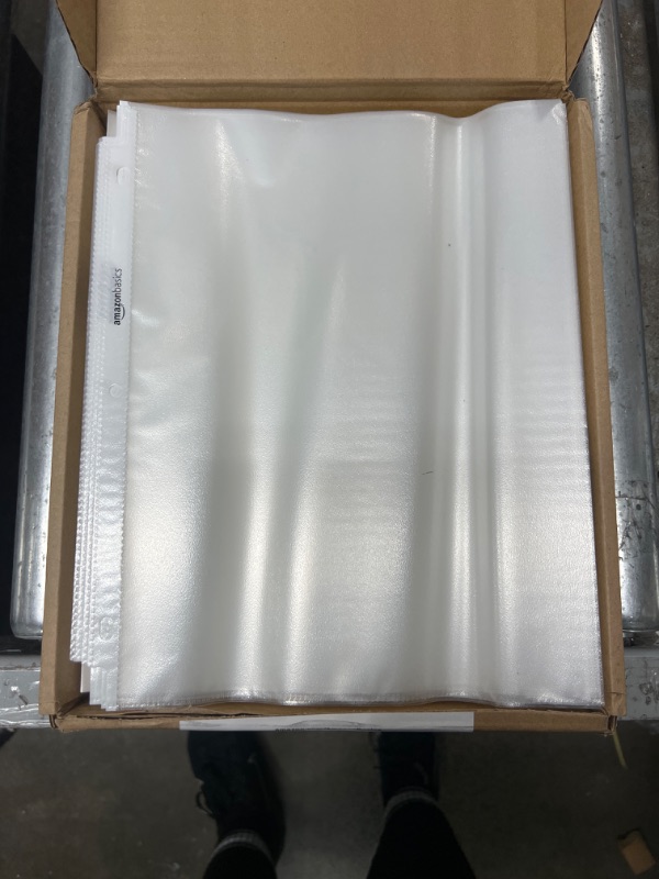 Photo 1 of Amazon Basics Sheet Protector - Non-Glare, 200-Pack 200 - Pack