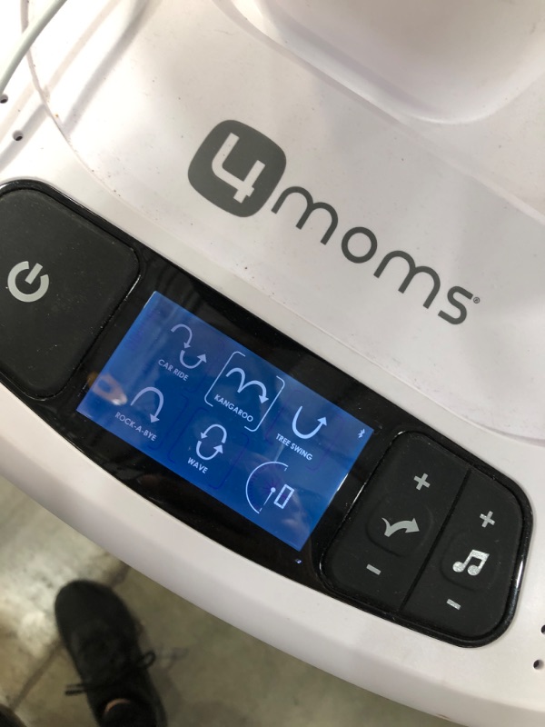 Photo 3 of 4moms mamaRoo 4 Multi-Motion Baby Swing + Safety Strap Fastener, Bluetooth Baby Swing with 5 Unique Motions, Nylon Fabric, Black