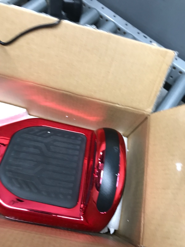 Photo 5 of *NONFUNCTIONAL* Newest Generation Electric Hoverboard Dual Motors Two Wheels Hoover Board Smart Self Balancing Scooter with Built-in Bluetooth Speaker LED Lights for Adults Kids Gift Chrome Red