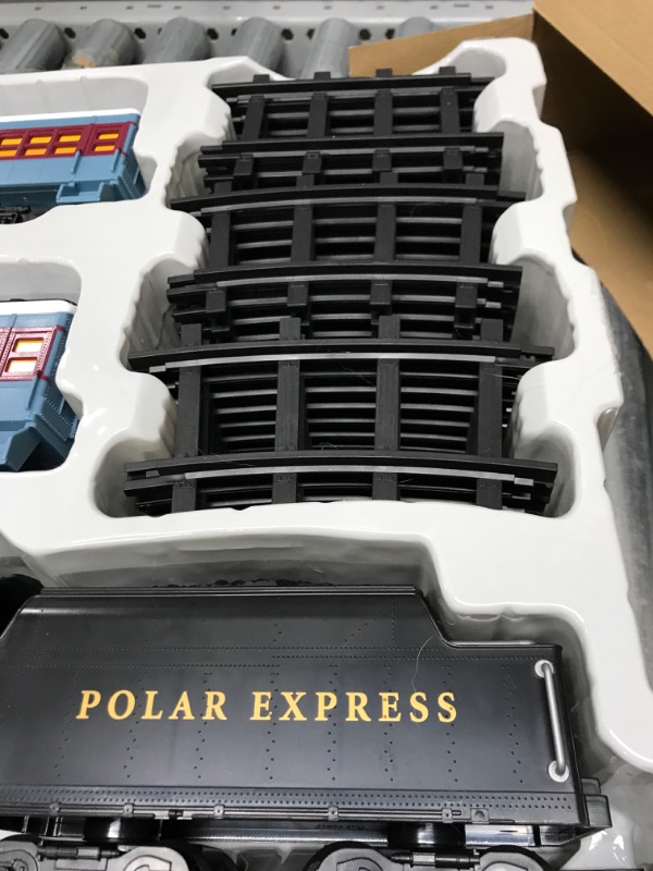 Photo 5 of Lionel The Polar Express Ready-to-Play Set, Battery-Powered Berkshire-Style Model Train Set with Remote , Black 