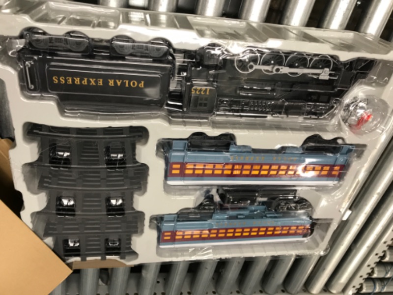 Photo 3 of Lionel The Polar Express Ready-to-Play Set, Battery-Powered Berkshire-Style Model Train Set with Remote , Black 