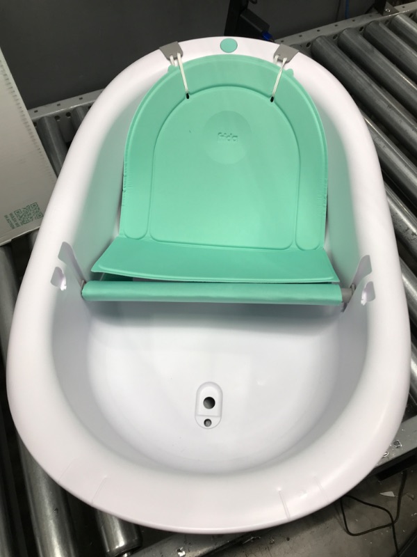 Photo 2 of 4-in-1 Grow-with-Me Bath Tub by Frida Baby Transforms Infant Bathtub to Toddler Bath Seat with Backrest for Assisted Sitting in Tub