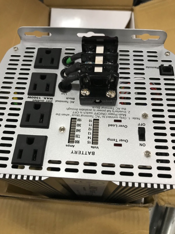 Photo 2 of AIMS 8000 Watt / 16,000 Watt Peak Power Inverter, Digital Meters, AC Terminal Block, Optional Remote 66 Amps (8kW)