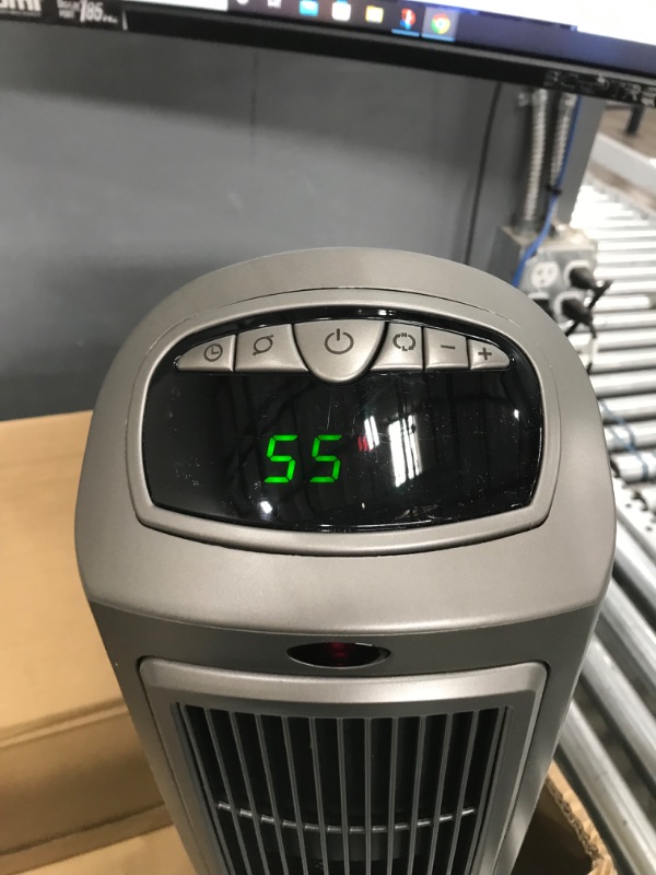 Photo 2 of Lasko 1500W Digital Ceramic Space Heater with Remote, 755320, Silver