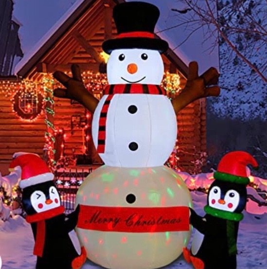 Photo 1 of 8FT Giant Christmas Inflatable Decorations Outdoor Christmas Inflatables with Led Lights for Holiday Yard Decor Christmas Xmas Indoor Outdoor Yard Decorations