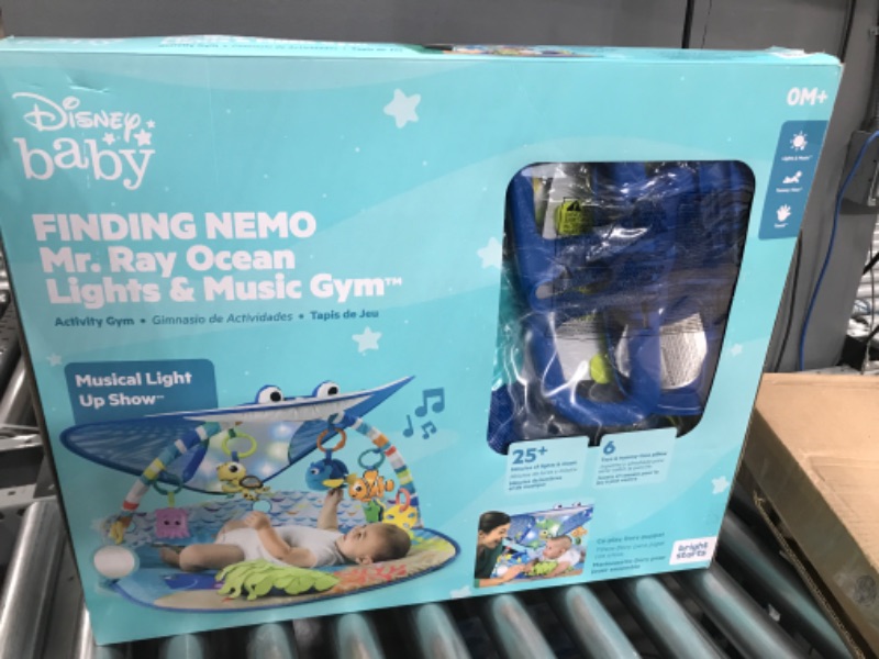 Photo 2 of Bright Starts Disney Baby Finding Nemo Mr. Ray Ocean Lights & Music Gym, Ages Newborn +