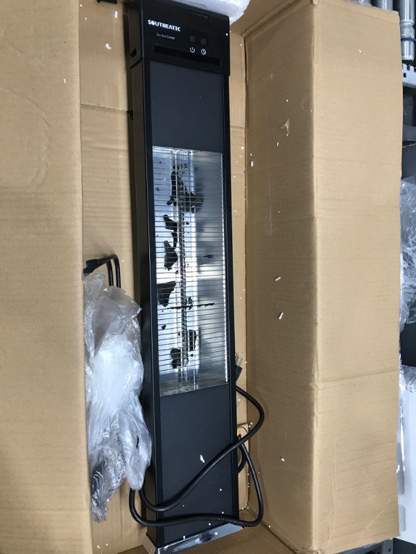 Photo 2 of *Major damage/Parts only/not tested* Outdoor Patio Heater?Quiet Electric Space Heater with Remote? Patio Heater,500/1000/1500W Infrared Heater?IPX5 Waterproof Tower, Anti-Dumping,Infrared heater Bedroom, Living Room and Garage use
