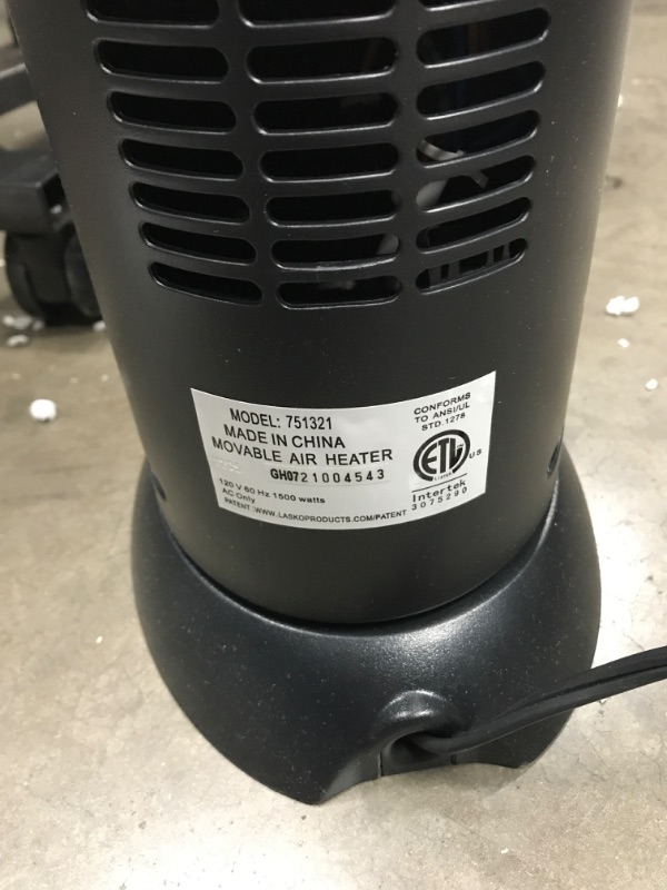 Photo 3 of *Tested* Lasko Oscillating Digital Ceramic Tower Space Heater for Home with Tip-Over Safety Switch, Overheat Protection, Timer and Remote Control, 22.5 Inches, Black, 1500W, 751321