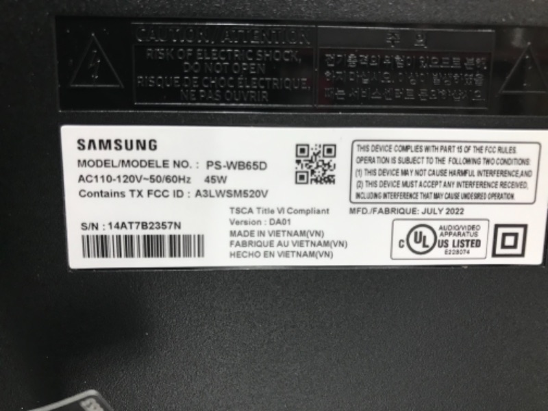 Photo 6 of SAMSUNG HW-B650 3.1ch Soundbar w/Dolby 5.1 DTS Virtual:X, Bass Boosted, Built-in Center Speaker, Bluetooth Multi Connection, Voice Enhance & Night Mode, Subwoofer Included, 2022 HW-B650 Soundbar