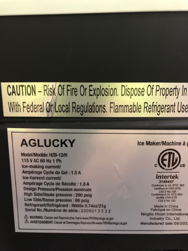 Photo 3 of Electactic Ice Maker Countertop, Efficient Easy Carry Ice Machine, Self-Cleaning Ice Maker with Ice Scoop & Basket, 9pcs/ 8mins 26.6Lbs Per Day for Home/Office/Kitchen, Black, Z5812H-BLACK 26.6LBS/HANDLE
