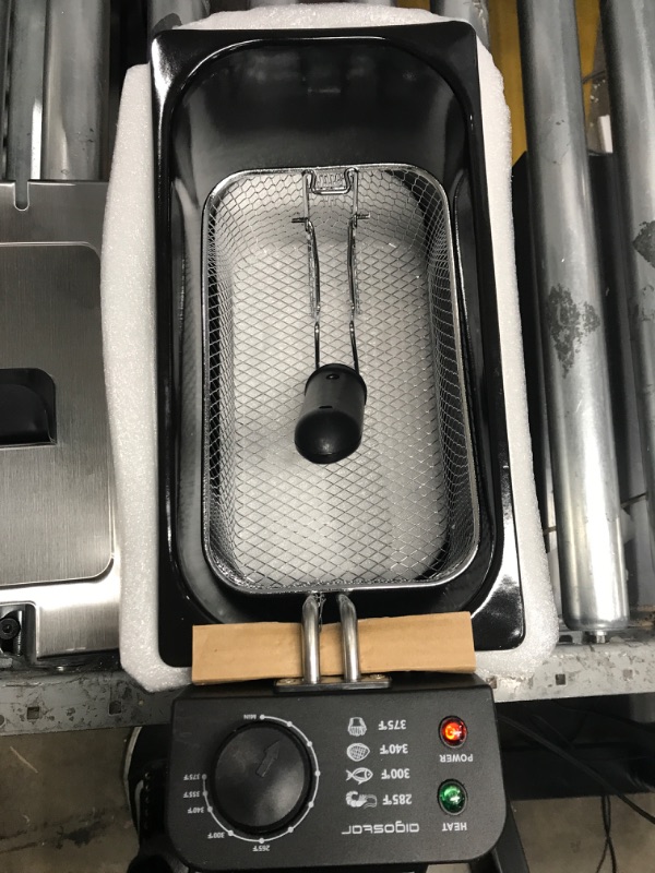 Photo 1 of *Tested* Aigostar Deep Fryer with Basket 3L/3.2Qt Stainless Steel Electric Deep Fat Fryer with Temperature Limiter for Frying Chicken Tempura French Fries
