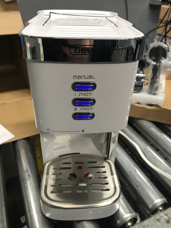 Photo 2 of *Tested* Gevi Espresso Machines 20 Bar Fast Heating Automatic Cappuccino Coffee Maker with Foaming Milk Frother Wand for Espresso, Latte Macchiato, 1.2L Removable Water Tank, 1350W, White
