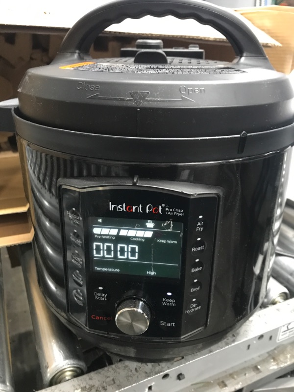 Photo 2 of *Tested/Very Minor Dent-See Last Photo* Instant Pot Pro Crisp 11-in-1 Air Fryer and Electric Pressure Cooker Combo with Multicooker Lids that Air Fries, Steams, Slow Cooks, Sautés, Dehydrates, & More, Free App With Over 800 Recipes, 8 Quart 8QT Crisp(Blac