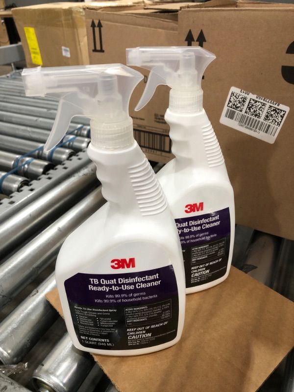 Photo 2 of 3M TB Quat Disinfectant Spray, Ready-to-Use Cleaner, Kills 99.9% of Germs, 1 Spray Bottle, 1 qt
2 x bottles