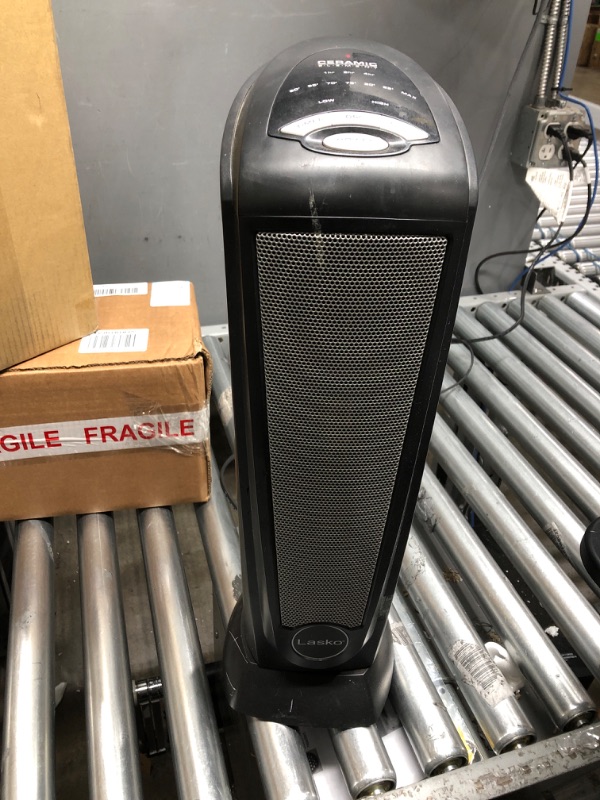 Photo 4 of Lasko Oscillating Ceramic Tower Space Heater for Home with Adjustable Thermostat, Timer and Remote Control, 22.5 Inches, Grey/Black, 1500W, 751320