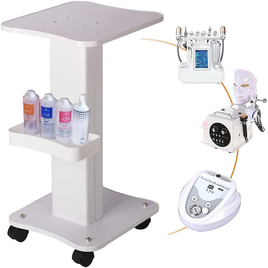 Photo 1 of ***SEE NOTES***  MYOYAY Beauty Salon Trolley Cart 27x15x14 Inch Salon Rolling Cart with Locked Wheels Mobile Portable Spa Service Instrument Storage Load 88lbs, White
