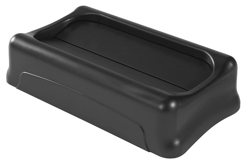 Photo 1 of  Commercial Slim Jim Swing Lid , Black (FFG267360BLA), 5" x 20.5" x 11.7"
2 lids