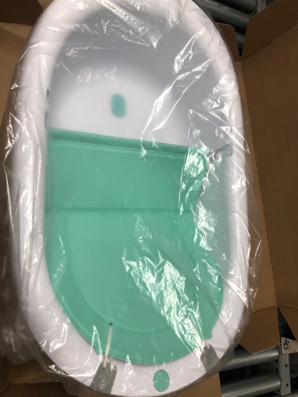 Photo 2 of 4-in-1 Grow-with-Me Bath Tub by Frida Baby Transforms Infant Bathtub to Toddler Bath Seat with Backrest for Assisted Sitting in Tub