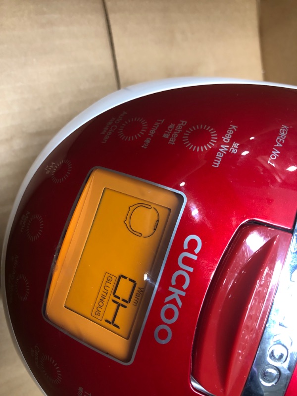 Photo 3 of CUCKOO CR-0655F | 6-Cup (Uncooked) Micom Rice Cooker | 12 Menu Options: White Rice, Brown Rice & More, Nonstick Inner Pot, Designed in Korea | Red/White