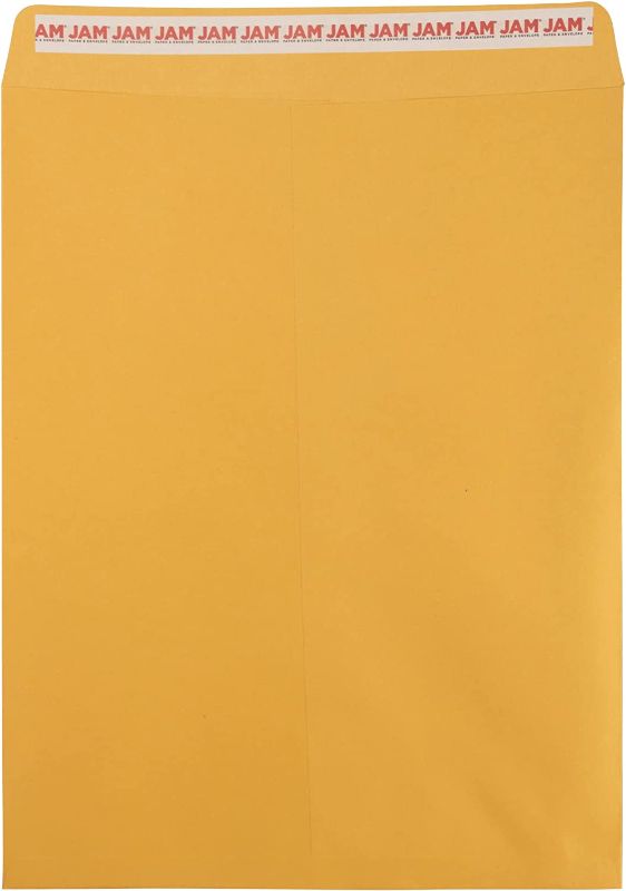 Photo 1 of 12 x 15 1/2 Open End Catalog Recycled Envelopes with Peel and Seal Closure - Brown Kraft - 50/Pack
