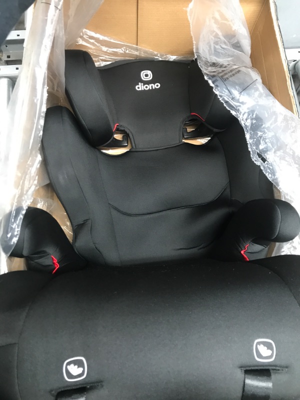 Photo 3 of Diono Cambria 2 XL, Dual Latch Connectors, 2-in-1 Belt Positioning Booster Seat, High-Back to Backless Booster with Space and Room to Grow, 8 Years 1 Booster Seat, Black 2020 Black