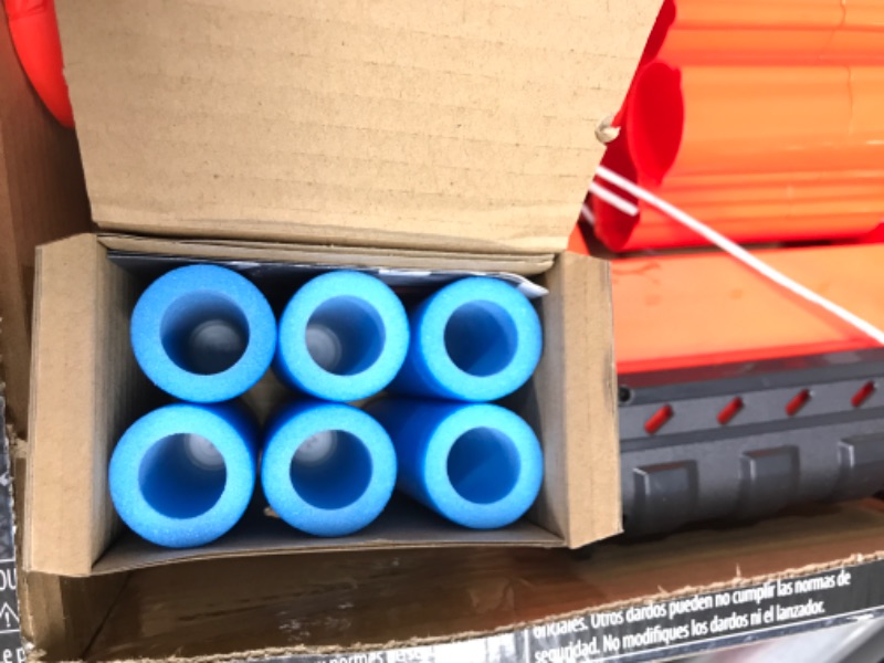 Photo 1 of NERF Mega XL Boom Dozer Blaster, Largest Mega Darts Ever, XL 6-Dart Rotating Drum, 6 Mega XL Whistler Darts, Pump Action,Standard Packaging