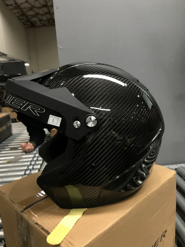 Photo 3 of Conquer Carbon Fiber Snell SA2020 Approved Open Face Racing Helmet Large