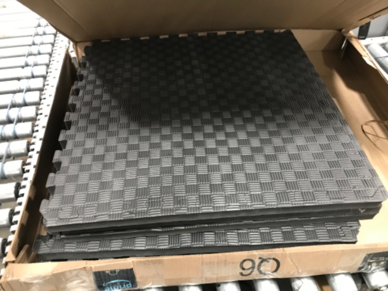 Photo 1 of Balancefrom 1" Extra Thick Puzzle Exercise Mat with Eva Foam Interlocking Tiles for MMA, Exercise, Gymnastics and Home Gym, Black