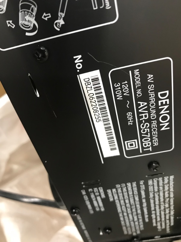 Photo 3 of Denon AVR-S570BT (2022 Model) 5.2 Channel AV Receiver - 8K Ultra HD Audio & Video, Enhanced Gaming Experience, Wireless Streaming via Built-in Bluetooth, (4) 8K HDMI Inputs, Supports eARC