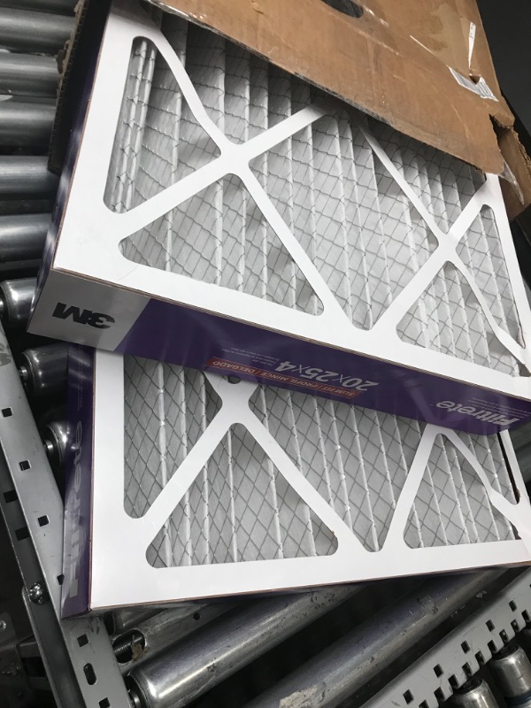 Photo 1 of Filtrete 20x25x4 Furnace Air Filter MPR 1550 DP MERV 12 Slim Fit, Healthy Living Ultra Allergen Deep Pleat, 2-Pack, Fits Lennox & Honeywell Devices (exact dimensions 19.5 x 24.5 x 3.75)