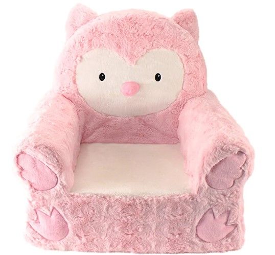 Photo 1 of Animal Adventure | Sweet Seats | Pink Owl Children's Plush Chair
